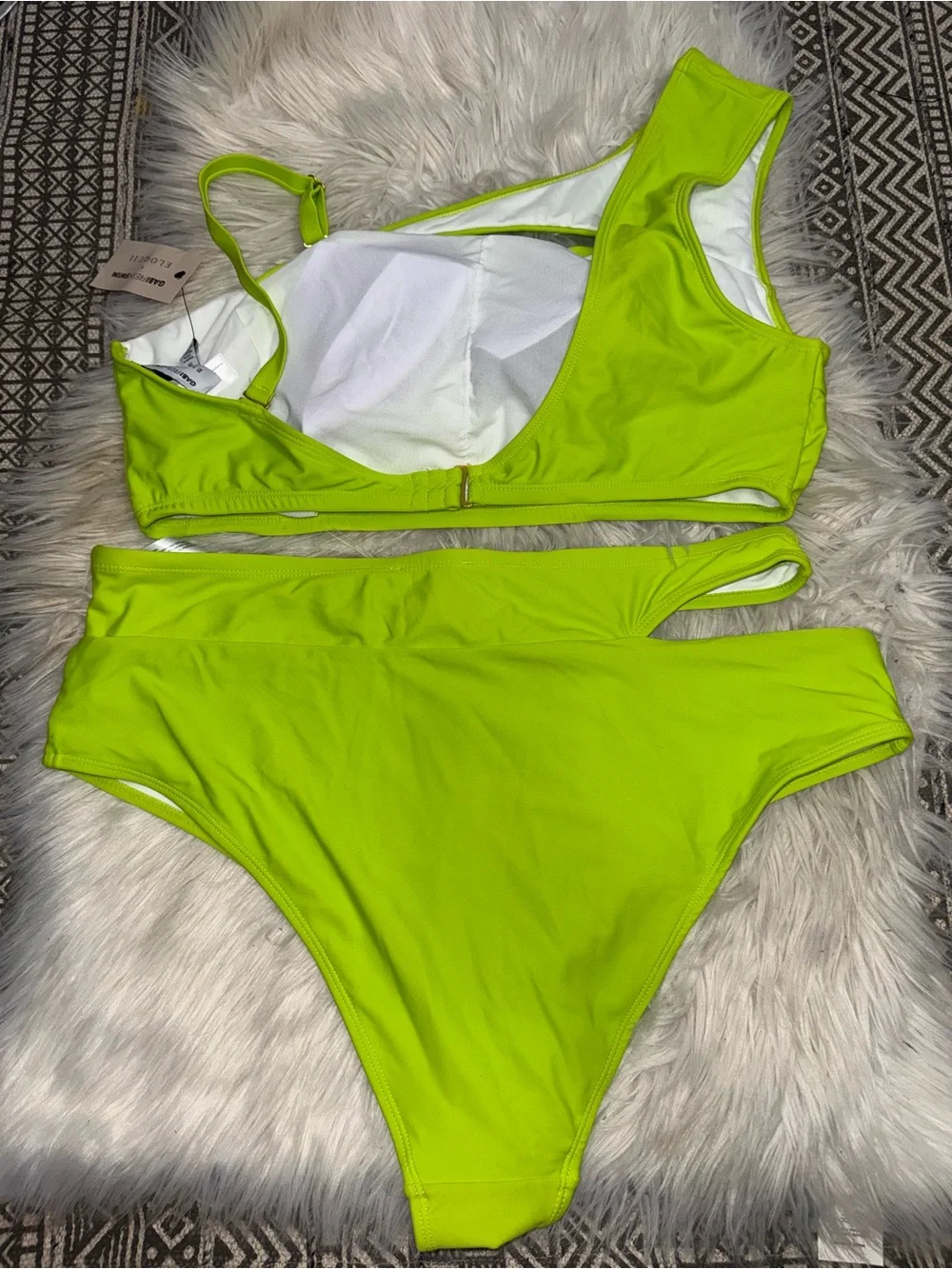Gabi Fresh Swim x ELOQUII Cutout‎ One Shoulder Bikini